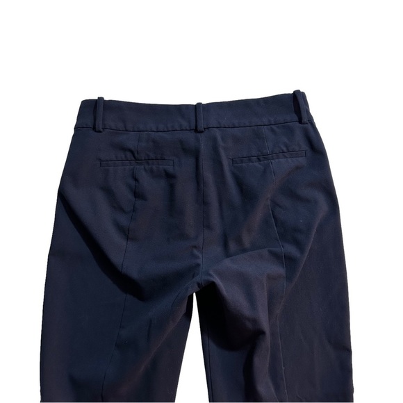 J. Crew Mercantile Women Navy Flat Front Pants Sz 6x26 Cropped Career Stretch - Picture 7 of 13